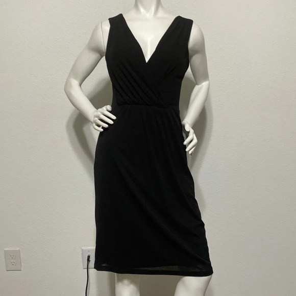 David Meister Black A-Line Cocktail Dress Size 4 - Picture 1 of 5